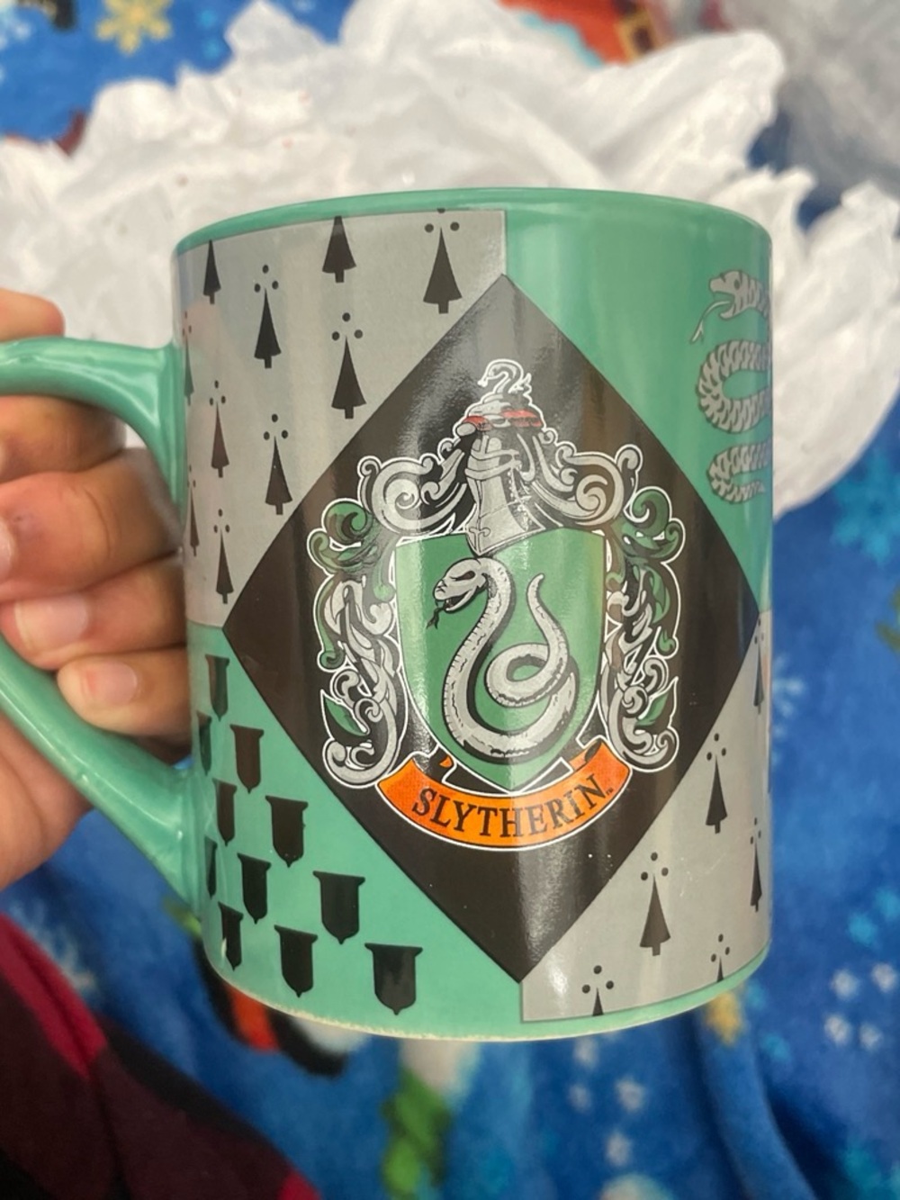 Warner Bros. Slytherin Green and Black Crest Mug